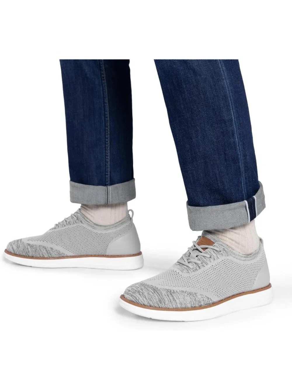 Bruno Marc Men's Grey Rubber Lace up Lightweight Casual Walking Sneakers
